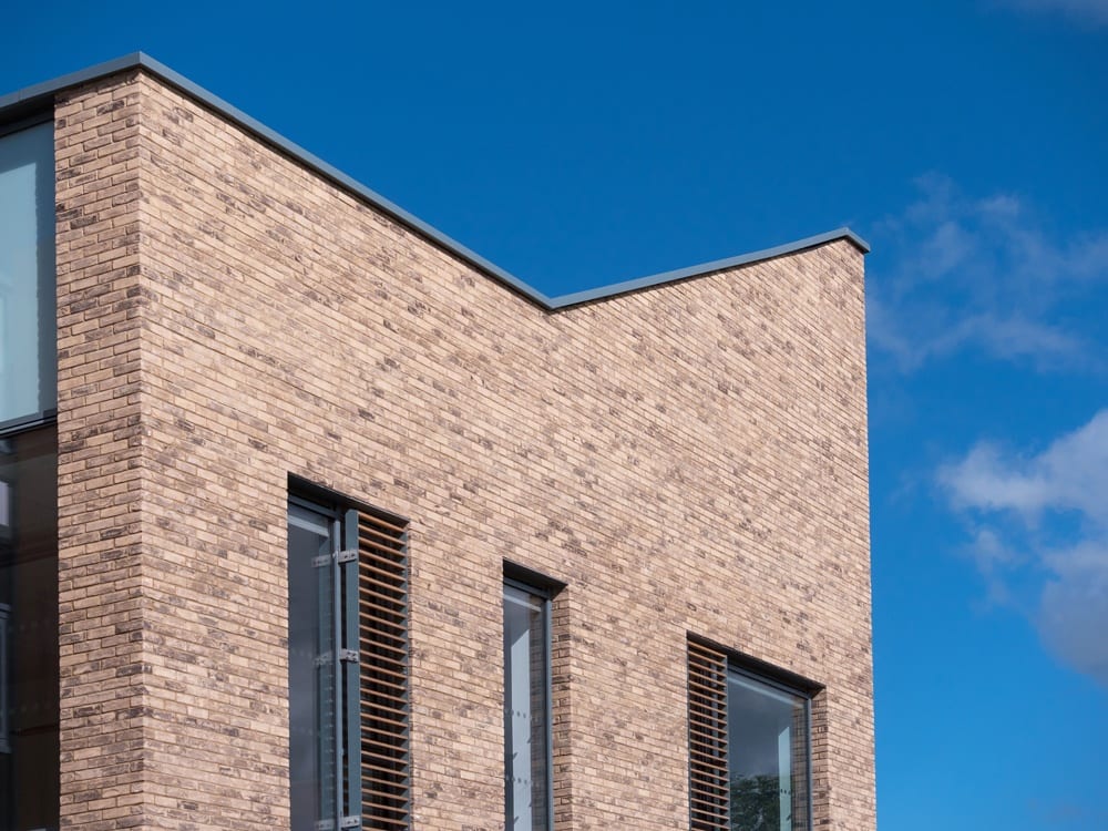 A photo of the Forterra EcoStock Belgravia Gault Blend 65mm brick in use.