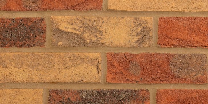A photo of the Forterra EcoStock Boxhill Meld 65mm brick in use.