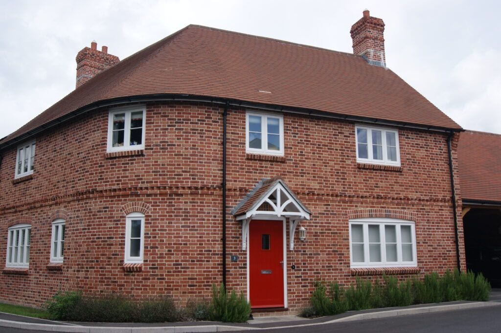 A photo of the Forterra EcoStock Hampton Rural Blend 65mm brick in use.