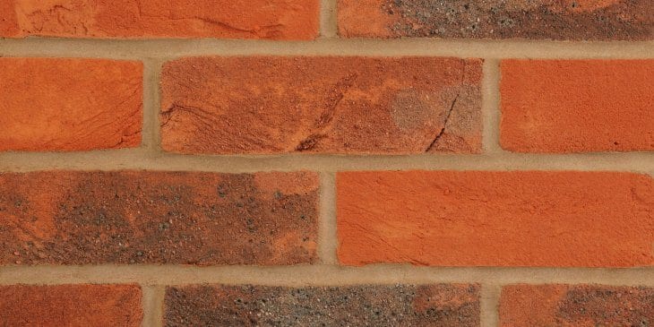 A photo of the Forterra EcoStock Surrey Hill Red Multi 65mm brick in use.