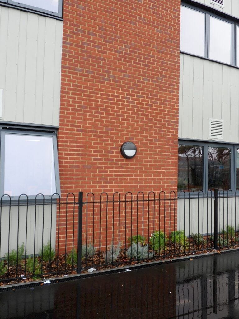 A photo of the Camtech Premier Anglian Red Stock brick in use.