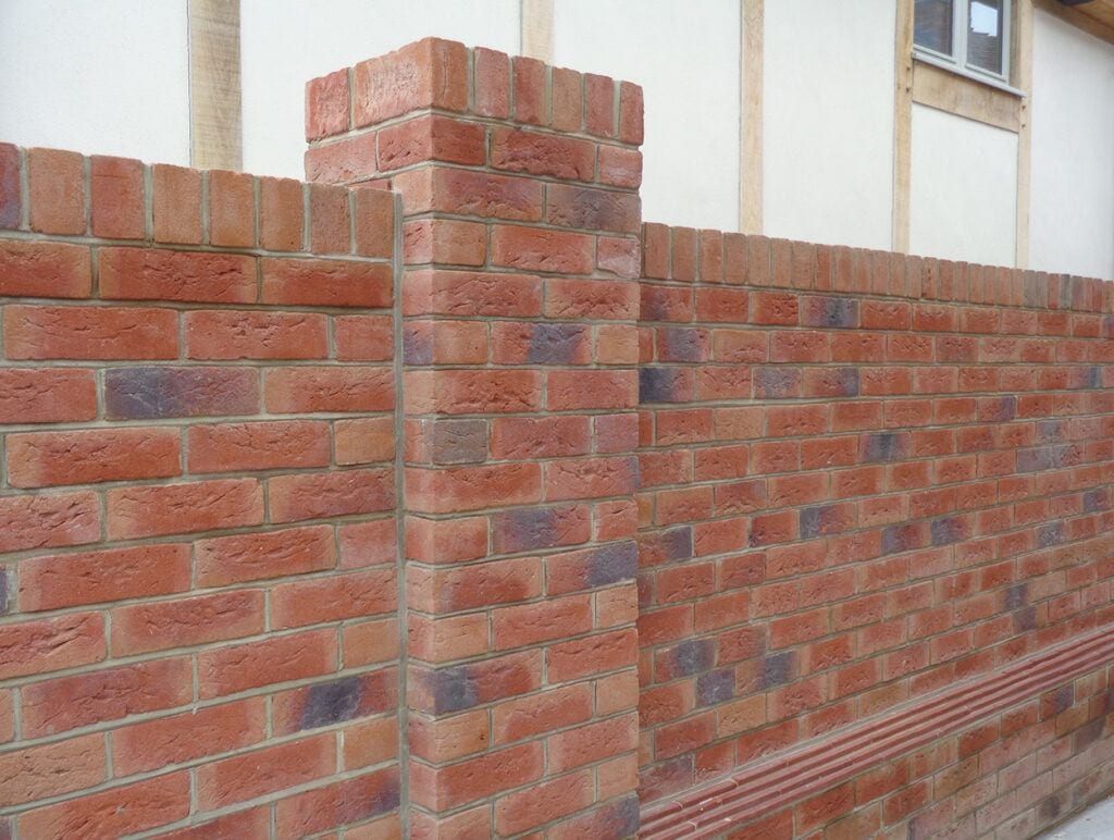 A photo of the Bursledon Old Parkside brick in use.