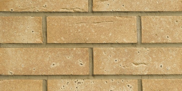 A photo of the Forterra Butterley Burwell Buff brick in use.