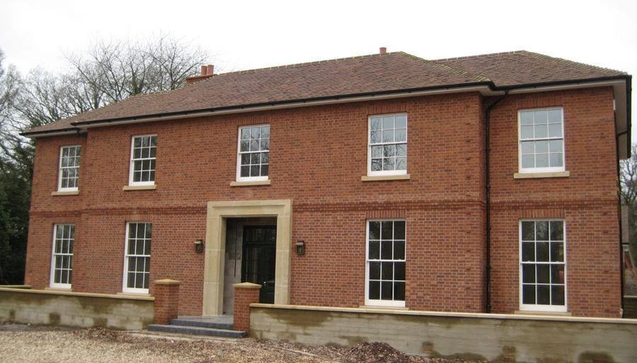 A photo of the MBH Charnwood Thulston Winnington Blend Handmade brick in use.