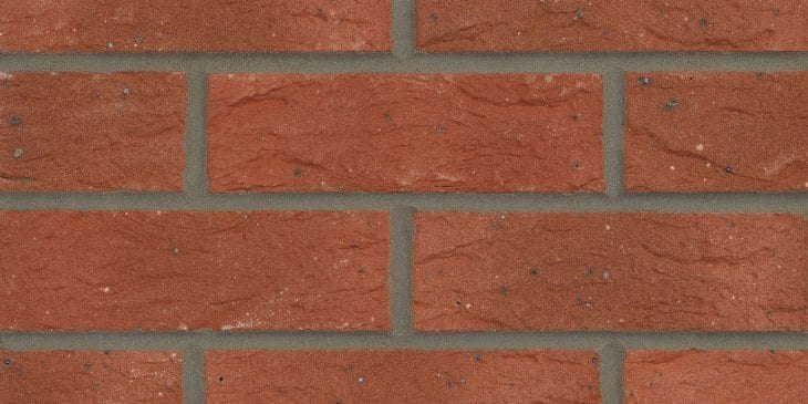 A photo of the Forterra Butterley Clumber Red brick in use.