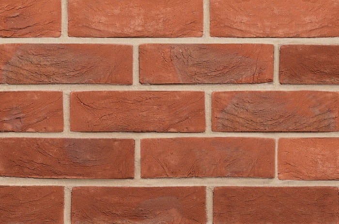 A photo of the MBH Charnwood Dark Victorian Red Handmade brick in use.