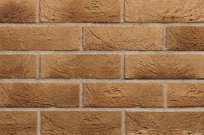 A photo of the MBH Charnwood Golden Russet Handmade brick in use.