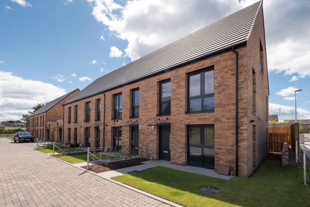 A photo of the Forterra Butterley Village Harvest Multi brick in use.
