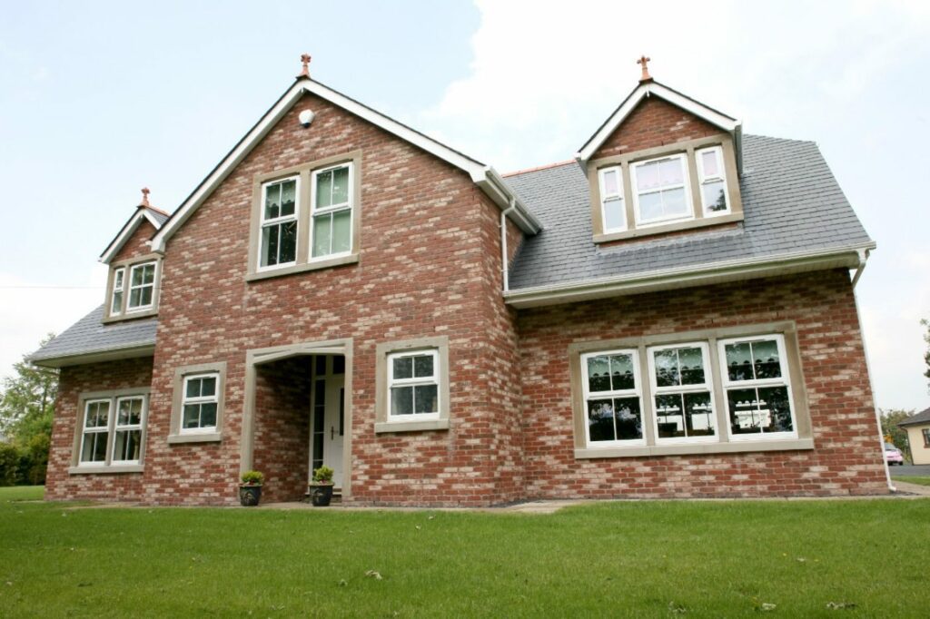 A photo of the Terca Whitby Red Multi Rustica brick in use.